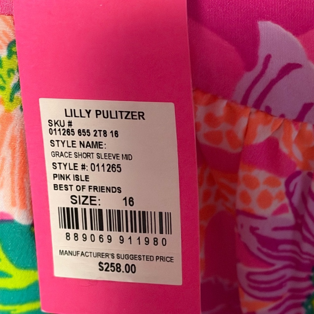 Lilly Pulitzer Vibrant Pink Floral Maxi Dress - Picture 2 of 5